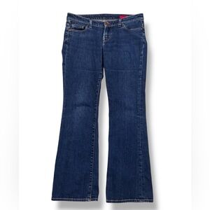 EXPRESS X2 Dark Wash Low Rise Flare Jeans Y2K